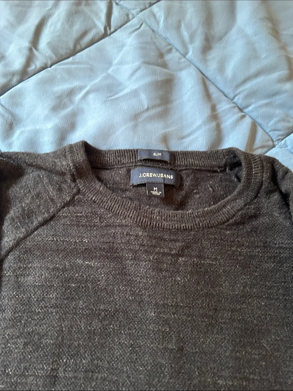 J. Crew Men's Charcoal Crewneck Sweater